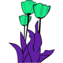 download Tulips clipart image with 180 hue color