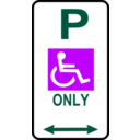 download Sign Disabled Parking clipart image with 45 hue color