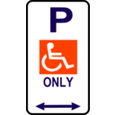 download Sign Disabled Parking clipart image with 135 hue color