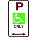 download Sign Disabled Parking clipart image with 225 hue color