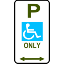 download Sign Disabled Parking clipart image with 315 hue color