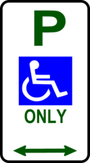 Sign Disabled Parking
