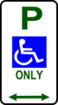 Sign Disabled Parking
