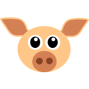 download Cochon Pig Face clipart image with 45 hue color
