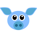 download Cochon Pig Face clipart image with 225 hue color