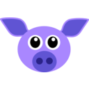 download Cochon Pig Face clipart image with 270 hue color