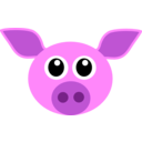 download Cochon Pig Face clipart image with 315 hue color