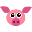 download Cochon Pig Face clipart image with 0 hue color