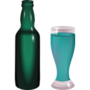 download Bottle And Glass clipart image with 135 hue color