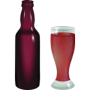 download Bottle And Glass clipart image with 315 hue color