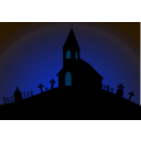 download Church clipart image with 180 hue color