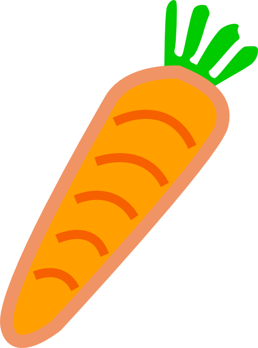 Carrot Orange With Green Leafs