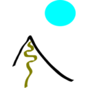 download Mountain clipart image with 180 hue color