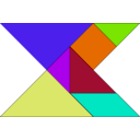 download Tangram clipart image with 225 hue color