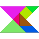 download Tangram clipart image with 270 hue color