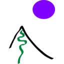 download Mountain clipart image with 270 hue color