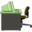 download Computer Desk clipart image with 45 hue color