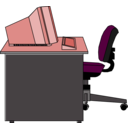 download Computer Desk clipart image with 315 hue color