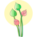 download Lotus clipart image with 0 hue color