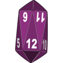 download Dice clipart image with 90 hue color