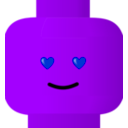 download Lego Smiley Love clipart image with 225 hue color