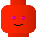 download Lego Smiley Love clipart image with 315 hue color