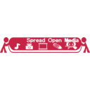 download Spreading Open Media 340x60 With Text clipart image with 135 hue color