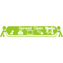 download Spreading Open Media 340x60 With Text clipart image with 225 hue color