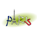 download Paris clipart image with 0 hue color