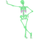 download Human Skeleton Outline clipart image with 90 hue color