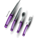 download Simple Cutlery Silverware clipart image with 270 hue color