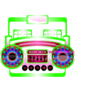 download Mini Boom Box Fuschia clipart image with 135 hue color