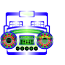 download Mini Boom Box Fuschia clipart image with 270 hue color