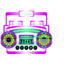 download Mini Boom Box Fuschia clipart image with 315 hue color