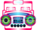 Mini Boom Box Fuschia