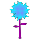 download Fire Flower clipart image with 180 hue color
