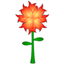 download Fire Flower clipart image with 0 hue color