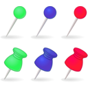 download Pins clipart image with 135 hue color