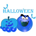 download Dracula Pumpkin Smiley Emoticon clipart image with 180 hue color