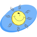 download Sun clipart image with 0 hue color