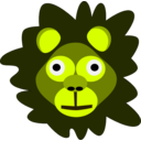 download Crazy Lion clipart image with 45 hue color