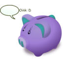 download Piggybank clipart image with 180 hue color