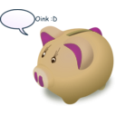 download Piggybank clipart image with 315 hue color