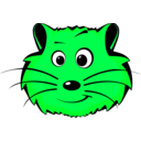 download Comic Hamster Face clipart image with 90 hue color