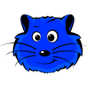 download Comic Hamster Face clipart image with 180 hue color