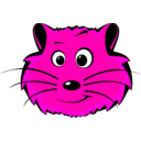 download Comic Hamster Face clipart image with 270 hue color