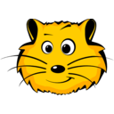 download Comic Hamster Face clipart image with 0 hue color