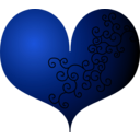 download Red Heart clipart image with 225 hue color