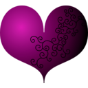 download Red Heart clipart image with 315 hue color