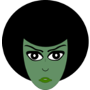 download Cartoon African American Woman clipart image with 90 hue color
